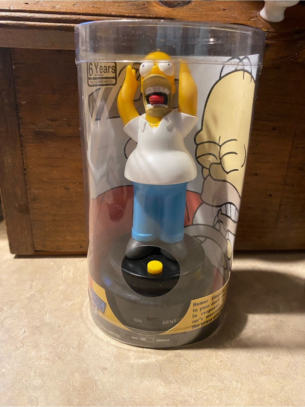 Vintage 2003 Homer Simpson Talking Car Dashboard Mount The Simpsons New In Box